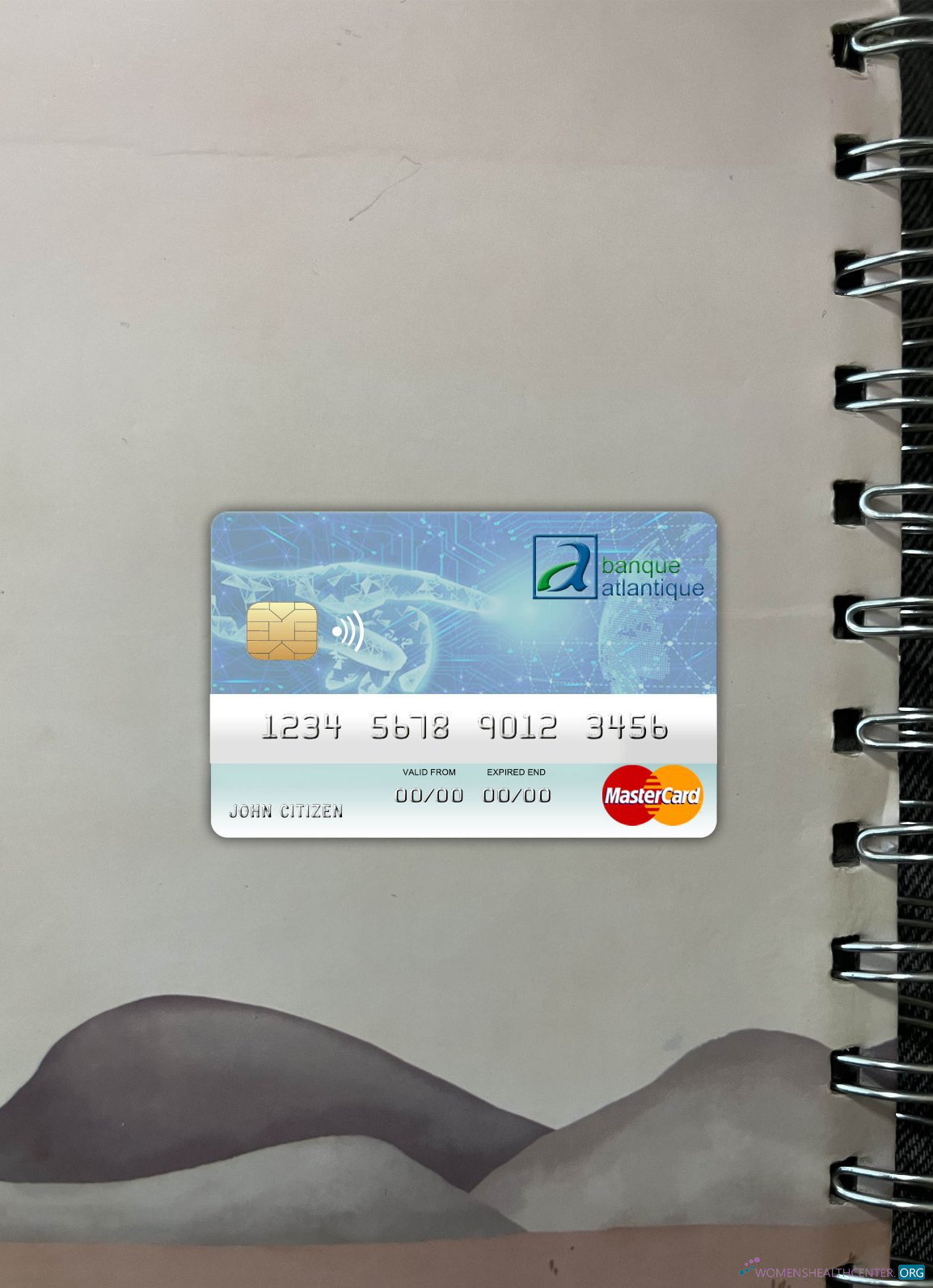 Download Benin Atlantique bank mastercard photolook front Photoshop template